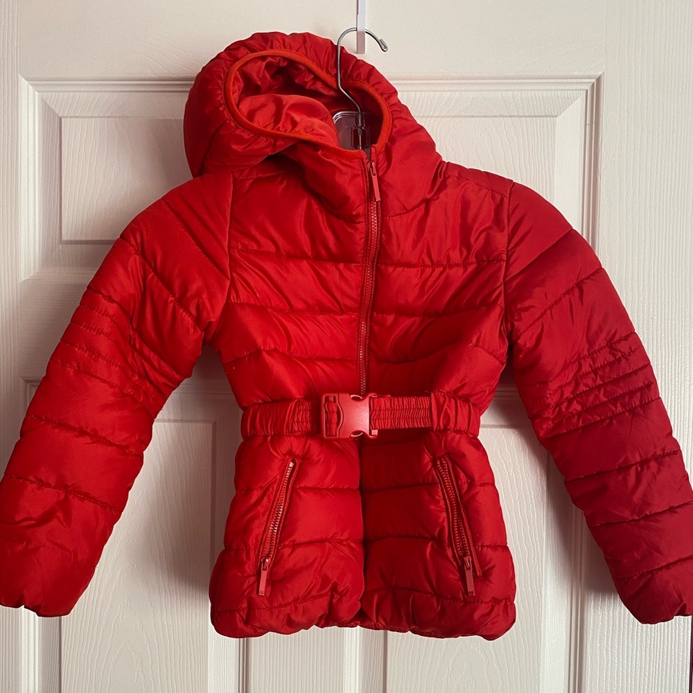 Zara kids red puffer